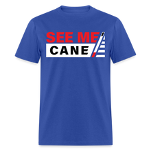 Load image into Gallery viewer, See Me Cane Men&#39;s T-Shirt - royal blue
