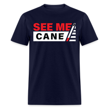 Load image into Gallery viewer, See Me Cane Men&#39;s T-Shirt - navy
