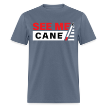 Load image into Gallery viewer, See Me Cane Men&#39;s T-Shirt - denim
