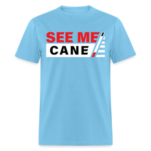 Load image into Gallery viewer, See Me Cane Men&#39;s T-Shirt - aquatic blue
