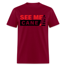 Load image into Gallery viewer, See Me Cane Men&#39;s T-Shirt - burgundy
