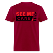 Load image into Gallery viewer, See Me Cane Men&#39;s T-Shirt - dark red
