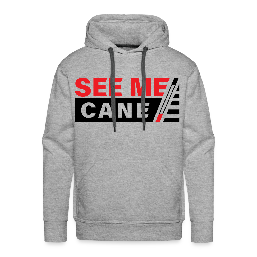 See Me Cane Men's Premium Hoodie - heather grey