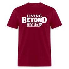 Load image into Gallery viewer, Living Beyond the Label Men's T-Shirt - burgundy