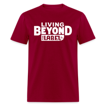 Load image into Gallery viewer, Living Beyond the Label Men's T-Shirt - dark red