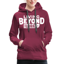 Load image into Gallery viewer, Living Beyond the Label Women’s Hoodie - burgundy