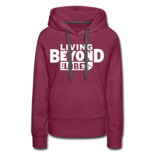 Load image into Gallery viewer, Living Beyond the Label Women’s Hoodie - burgundy