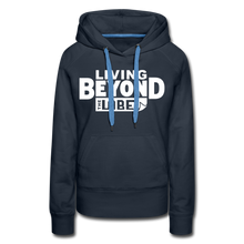 Load image into Gallery viewer, Living Beyond the Label Women’s Hoodie - navy
