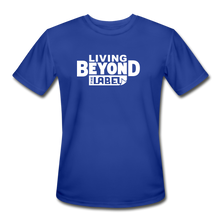 Load image into Gallery viewer, Living Beyond the Label Men’s Moisture Wicking T-Shirt - royal blue

