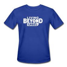 Load image into Gallery viewer, Living Beyond the Label Men’s Moisture Wicking T-Shirt - royal blue