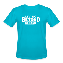 Load image into Gallery viewer, Living Beyond the Label Men’s Moisture Wicking T-Shirt - turquoise