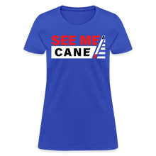 Load image into Gallery viewer, See Me Cane Women&#39;s T-Shirt - royal blue
