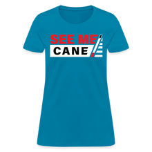 Load image into Gallery viewer, See Me Cane Women&#39;s T-Shirt - turquoise
