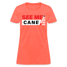 Load image into Gallery viewer, See Me Cane Women&#39;s T-Shirt - heather coral
