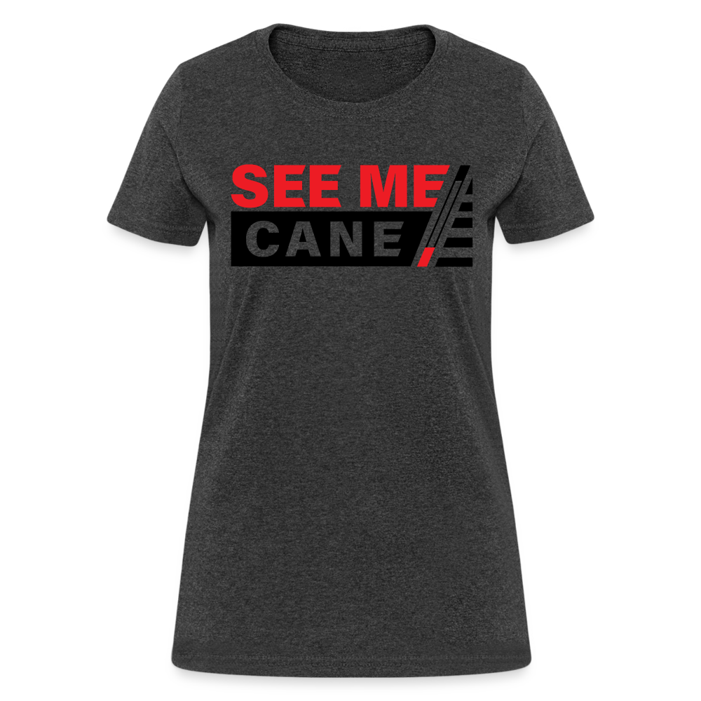 See Me Cane Women's T-Shirt - heather black