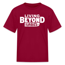 Load image into Gallery viewer, Living Beyond the Label Kids' T-Shirt - dark red