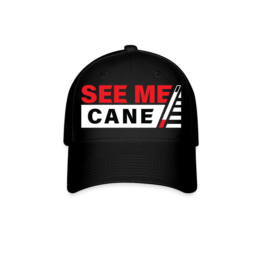 See Me Cane Unisex Baseball Cap - black
