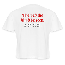 Load image into Gallery viewer, See Me Cane Women&#39;s Cropped T-Shirt - white
