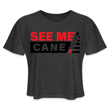 Load image into Gallery viewer, See Me Cane Women&#39;s Cropped T-Shirt - deep heather
