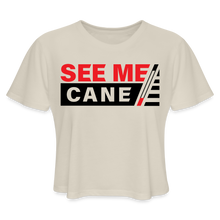 Load image into Gallery viewer, See Me Cane Women&#39;s Cropped T-Shirt - dust

