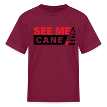 Load image into Gallery viewer, See Me Cane Kid&#39;s T-Shirt - burgundy
