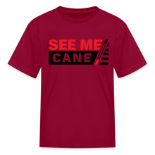 Load image into Gallery viewer, See Me Cane Kid&#39;s T-Shirt - dark red
