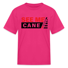 Load image into Gallery viewer, See Me Cane Kid&#39;s T-Shirt - fuchsia
