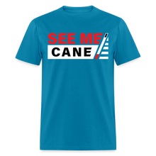 Load image into Gallery viewer, See Me Cane Men&#39;s T-Shirt - turquoise
