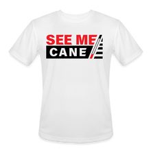 Load image into Gallery viewer, See Me Cane Men’s Moisture Wicking T-Shirt - white
