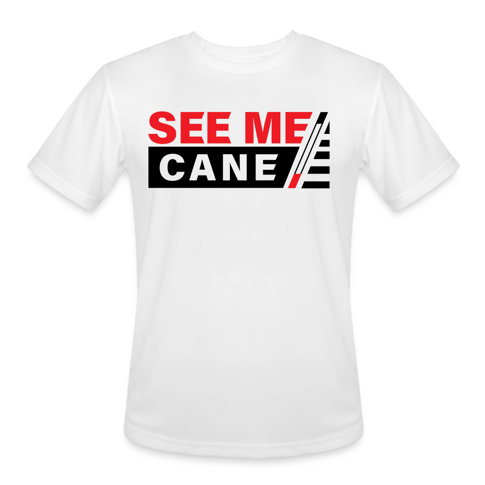 See Me Cane Men’s Moisture Wicking T-Shirt - white