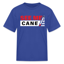 Load image into Gallery viewer, See Me Cane Kid&#39;s T-Shirt - royal blue
