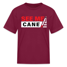 Load image into Gallery viewer, See Me Cane Kid&#39;s T-Shirt - burgundy
