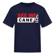 Load image into Gallery viewer, See Me Cane Kid&#39;s T-Shirt - navy
