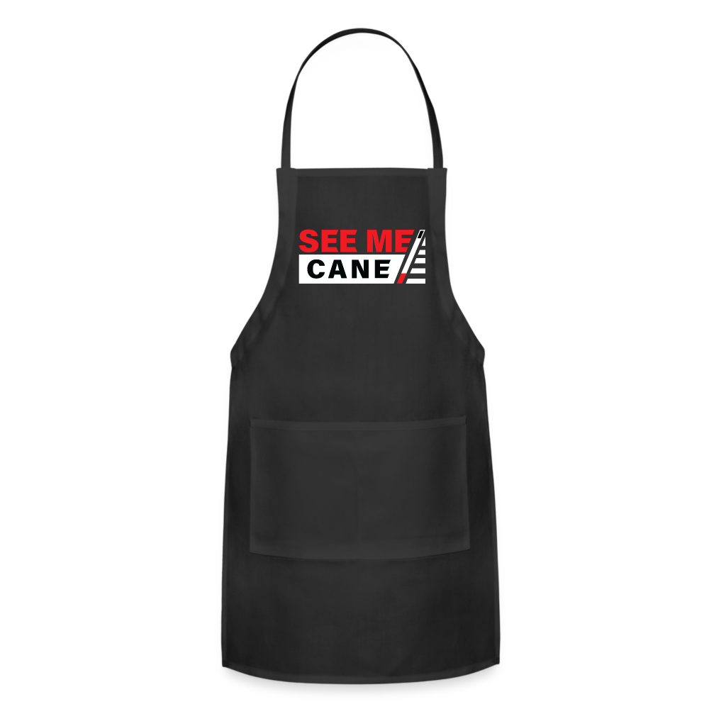 See Me Cane Adjustable Apron - black