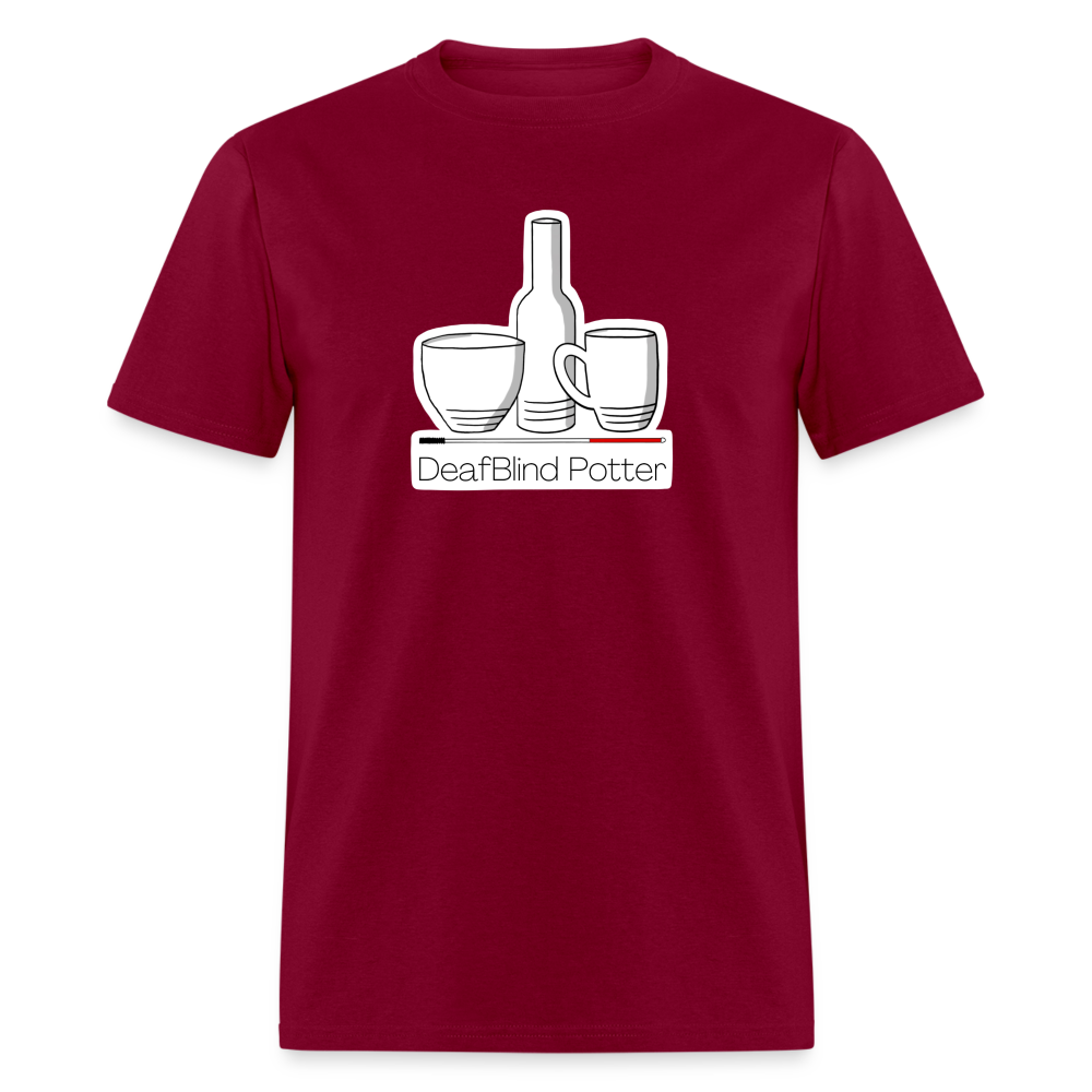 DeafBlind Potter Men's T-Shirt - burgundy