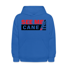 Load image into Gallery viewer, See Me Cane Kid&#39;s Hoodie - royal blue
