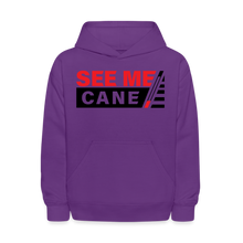 Load image into Gallery viewer, See Me Cane Kid&#39;s Hoodie - purple
