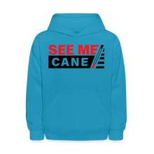 Load image into Gallery viewer, See Me Cane Kid&#39;s Hoodie - turquoise

