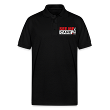 Load image into Gallery viewer, See Me Cane Men&#39;s Jersey Polo - black
