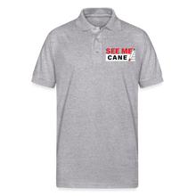 Load image into Gallery viewer, See Me Cane Men&#39;s Jersey Polo - heather gray
