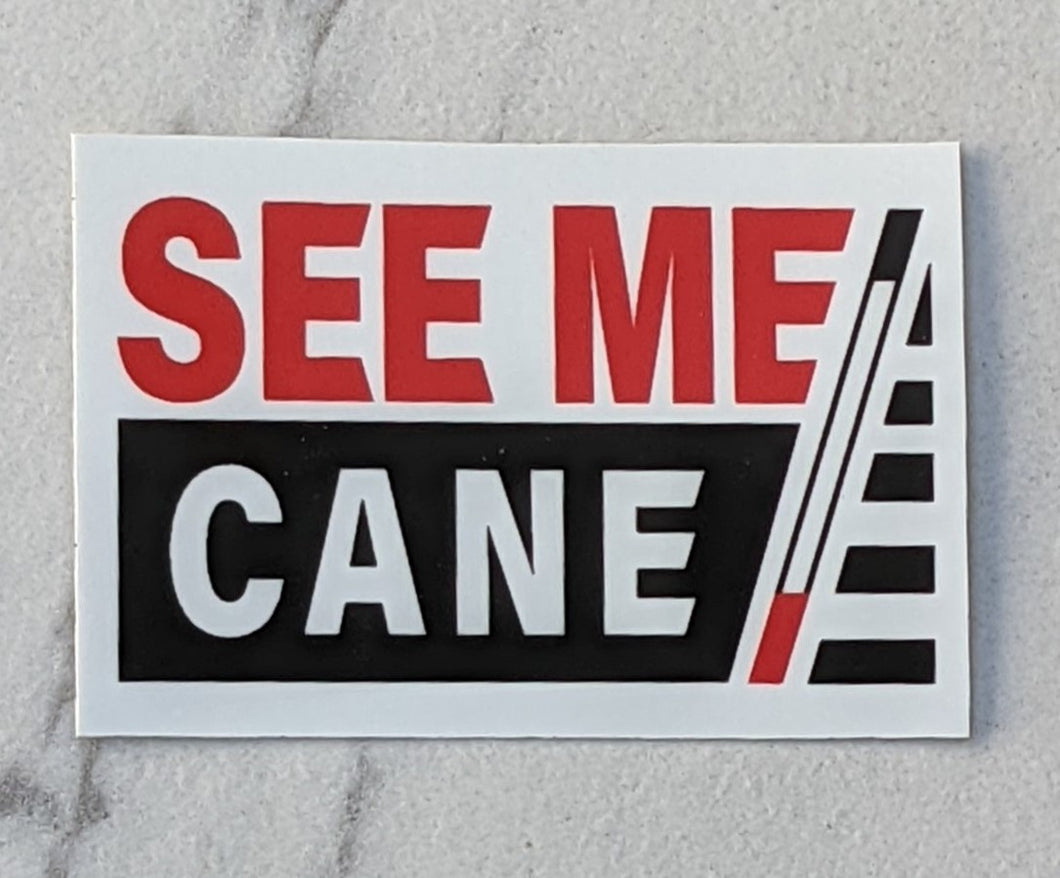 See Me Cane Sticker
