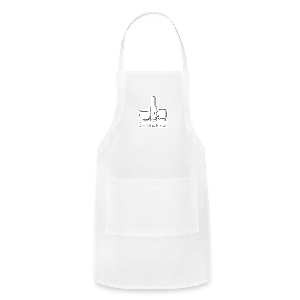 DeafBlind Potter Apron - white