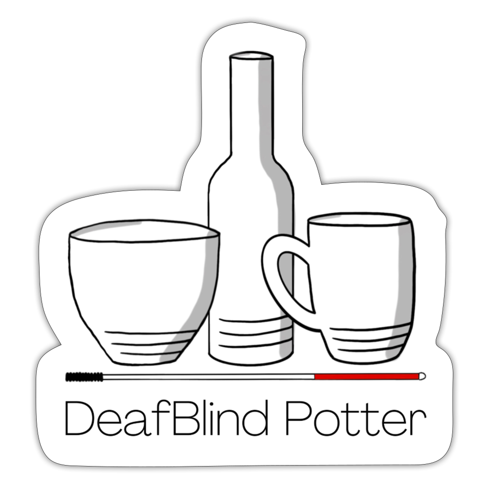 DeafBlind Potter Sticker - white matte