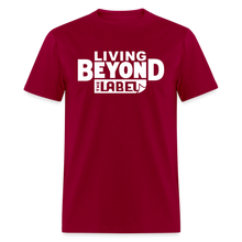 Load image into Gallery viewer, Living Beyond the Label Men&#39;s T-Shirt - dark red

