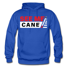 Load image into Gallery viewer, See Me Cane Adult Hoodie - royal blue
