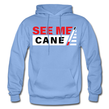 Load image into Gallery viewer, See Me Cane Adult Hoodie - carolina blue
