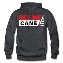 Load image into Gallery viewer, See Me Cane Adult Hoodie - charcoal grey
