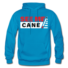 Load image into Gallery viewer, See Me Cane Adult Hoodie - turquoise
