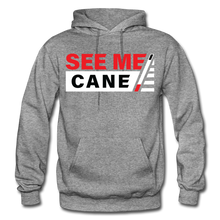 Load image into Gallery viewer, See Me Cane Adult Hoodie - graphite heather

