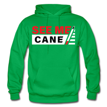 Load image into Gallery viewer, See Me Cane Adult Hoodie - kelly green
